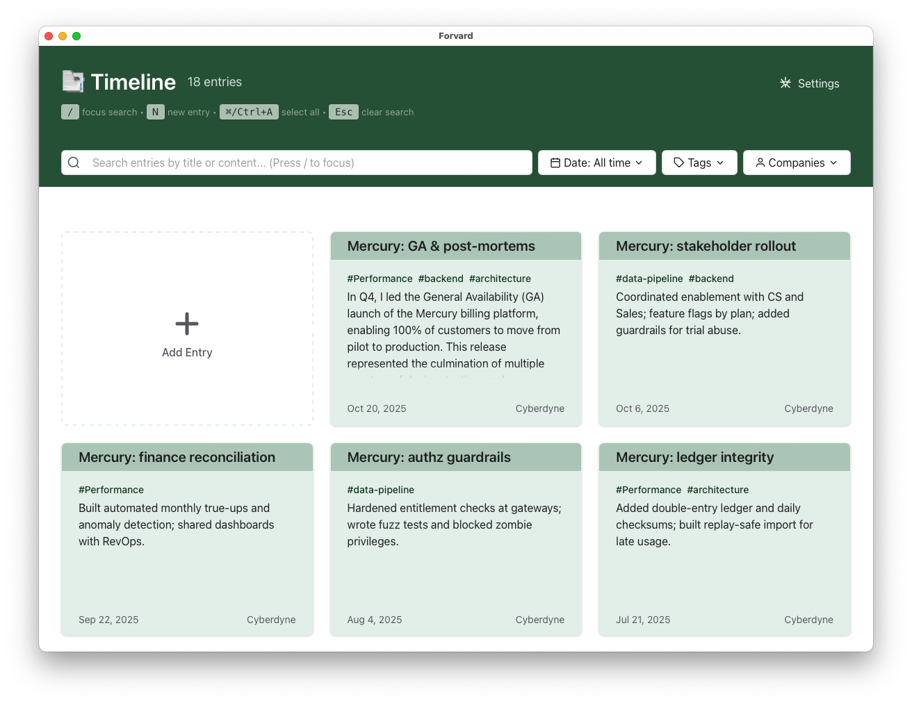 Forvard App Screenshot