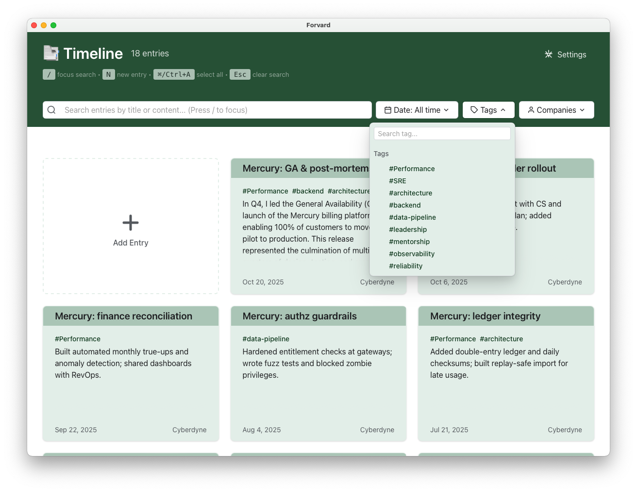 Forvard App Screenshot