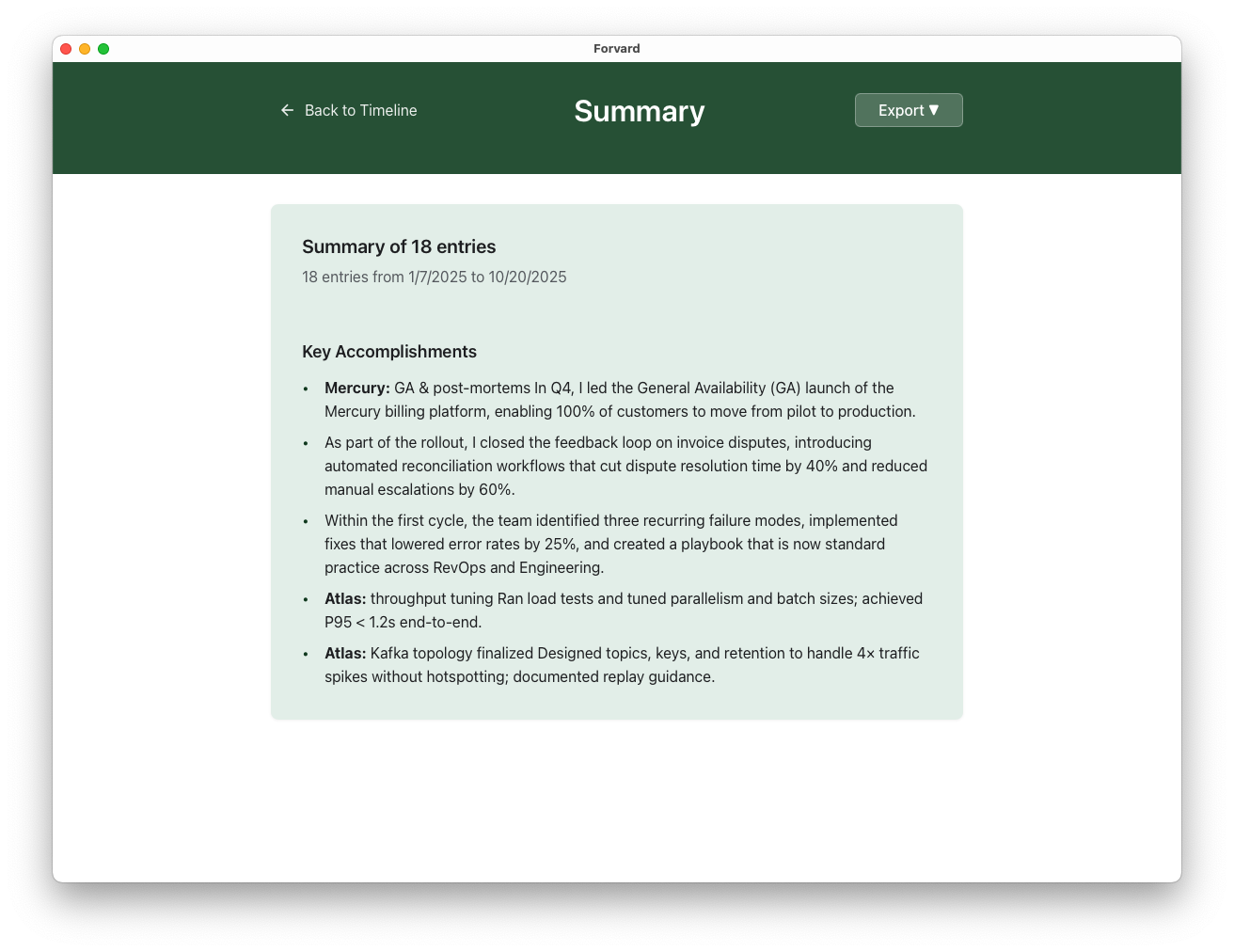 Forvard App Screenshot