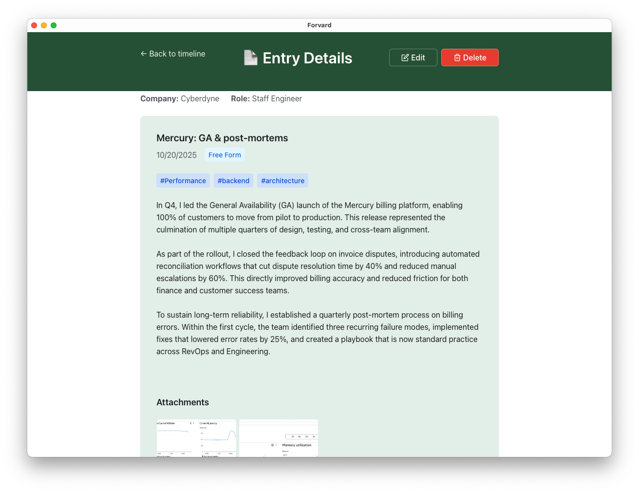 Forvard App Screenshot